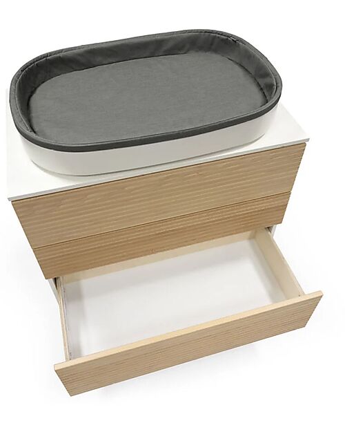 Stokke Cassettiera Sleepi - con Cassetti + Fasciatoio - Bianco/Naturale - in Legno Cassettiere