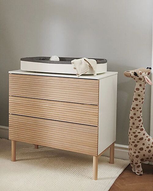 Stokke Cassettiera Sleepi - con Cassetti + Fasciatoio - Bianco/Naturale - in Legno Cassettiere