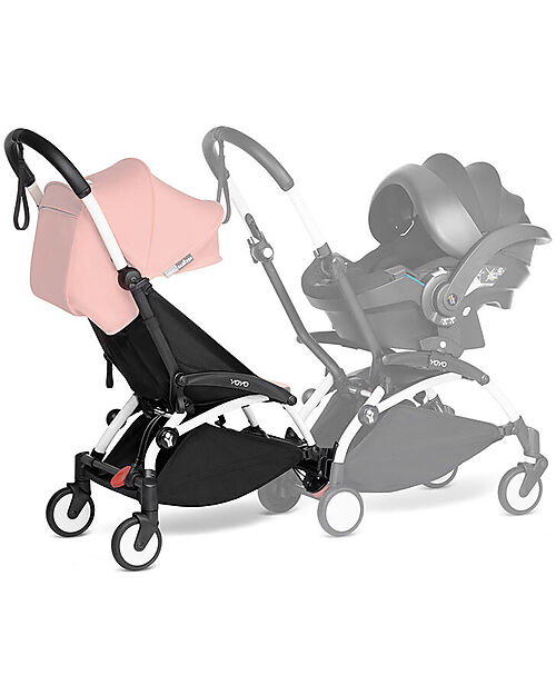 Stokke Connect - Bianco - Trasforma il Passeggino YOYO3 in Fratellare! Passeggini Trio e Duo