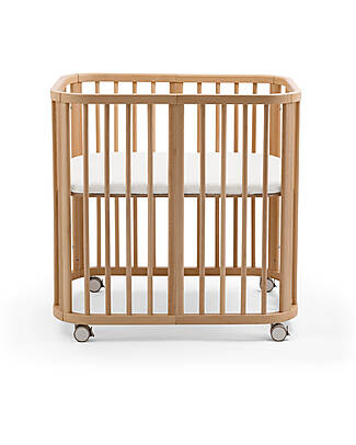Stokke Culla Evolutiva Nighti Mini - Natural - Legno di Faggio Lettini con Sbarre