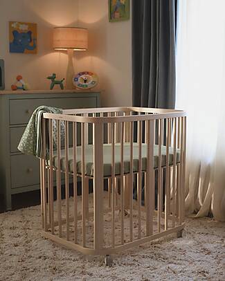 Stokke Culla Evolutiva Nighti Mini - Natural - Legno di Faggio Lettini con Sbarre