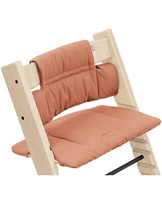 Stokke Cuscino per Sedia Evolutiva Tripp Trapp - Terracotta - Cotone Bio Accessori per Seggioloni