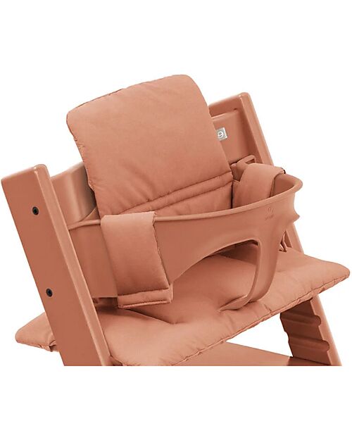 Stokke Cuscino per Sedia Evolutiva Tripp Trapp - Terracotta - Cotone Bio Accessori per Seggioloni