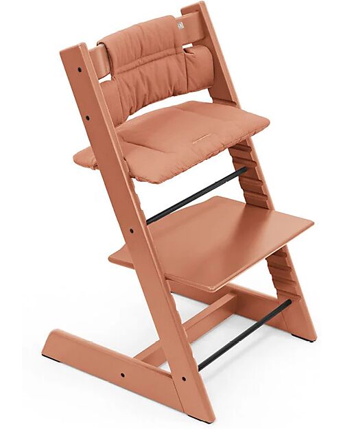 Stokke Cuscino per Sedia Evolutiva Tripp Trapp - Terracotta - Cotone Bio Accessori per Seggioloni