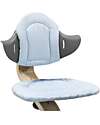 Stokke Cuscino per Seggiolone Evolutivo Nomi - Grey Blue - Reversibile Accessori per Seggioloni