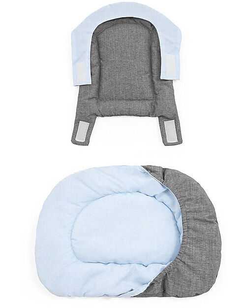 Stokke Cuscino per Seggiolone Evolutivo Nomi - Grey Blue - Reversibile Accessori per Seggioloni