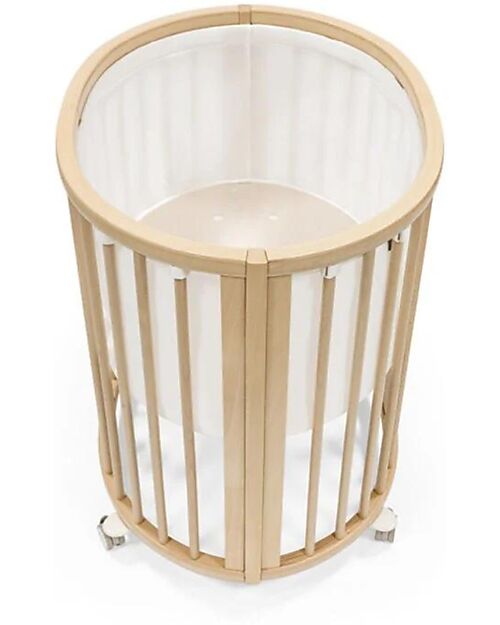 Stokke Fodera per Culla Evolutiva Sleepi Mini - Bianco - Mesh 3D Traspirante Biancheria Culla