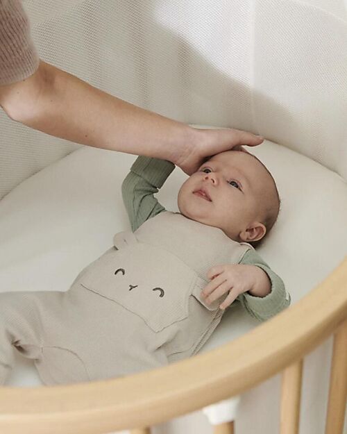 Stokke Fodera per Culla Evolutiva Sleepi Mini - Bianco - Mesh 3D Traspirante Biancheria Culla
