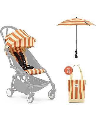 Stokke Kit Estivo Collezione Riviera - Capri - Rivestimento per Passeggino YOYO3 + Parasole e Borsa in Omaggio Passeggini Leggeri