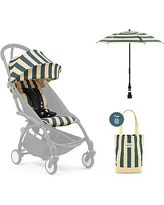 Stokke Kit Estivo Collezione Riviera - Monaco - Rivestimento per Passeggino YOYO3 + Parasole e Borsa in Omaggio Passeggini Leggeri