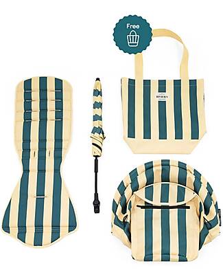 Stokke Kit Estivo Collezione Riviera - Monaco - Rivestimento per Passeggino YOYO3 + Parasole e Borsa in Omaggio Passeggini Leggeri