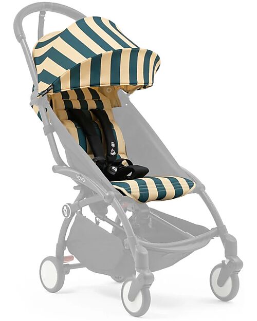 Stokke Kit Estivo Collezione Riviera - Monaco - Rivestimento per Passeggino YOYO3 + Parasole e Borsa in Omaggio Passeggini Leggeri