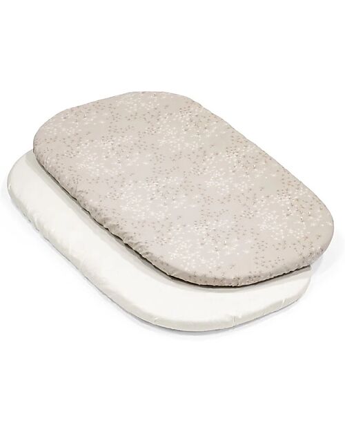 Stokke Lenzuola con Angoli - Per Culla Evolutiva Snoozi - Set da 2 Pezzi Biancheria Culla