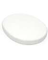 Stokke Lenzuolo con Angoli per Culla Evolutiva Sleepi Mini - Bianco - 100% Cotone Biancheria Culla