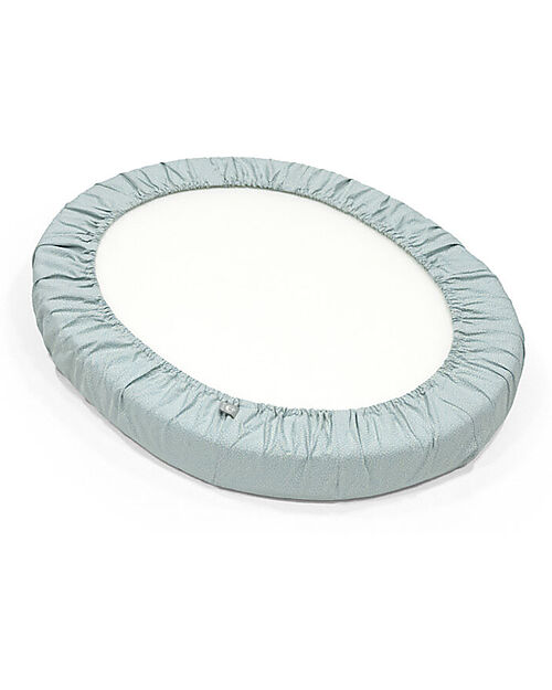 Stokke Lenzuolo con Angoli per Culla Evolutiva Sleepi Mini - Dots Sage - 100% Cotone Biancheria Culla
