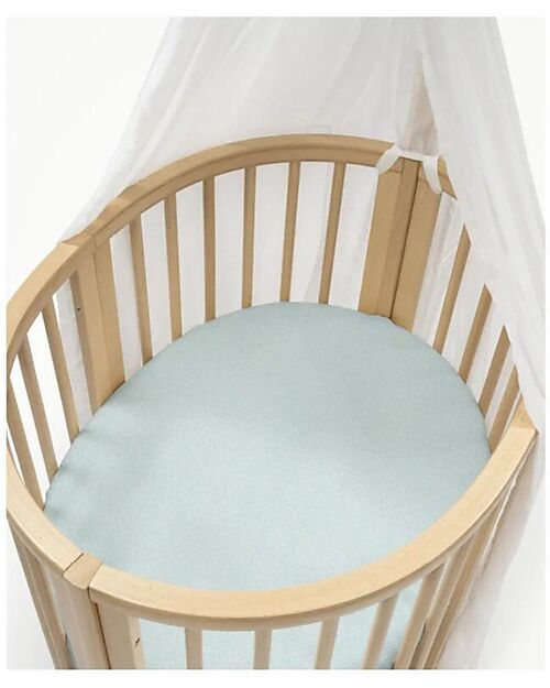 Stokke Lenzuolo con Angoli per Culla Evolutiva Sleepi Mini - Dots Sage - 100% Cotone Biancheria Culla