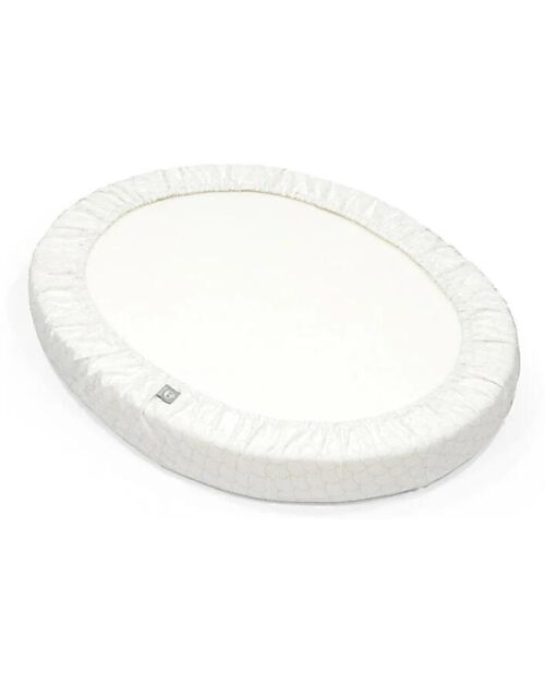 Stokke Lenzuolo con Angoli per Culla Evolutiva Sleepi Mini - Fans Grey - 100% Cotone Biancheria Culla