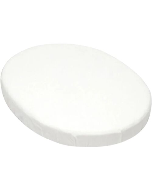 Stokke Lenzuolo con Angoli per Culla Evolutiva Sleepi Mini V3 - Bianco - 100% Cotone Biancheria Culla