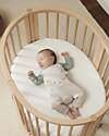 Stokke Lenzuolo con Angoli per Culla Evolutiva Sleepi Mini V3 - Bianco - 100% Cotone Biancheria Culla