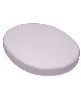 Stokke Lenzuolo con Angoli per Culla Evolutiva Sleepi Mini V3 - Lavanda - 100% Cotone Biancheria Culla