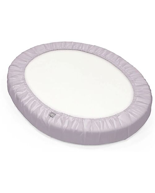 Stokke Lenzuolo con Angoli per Culla Evolutiva Sleepi Mini V3 - Lavanda - 100% Cotone Biancheria Culla