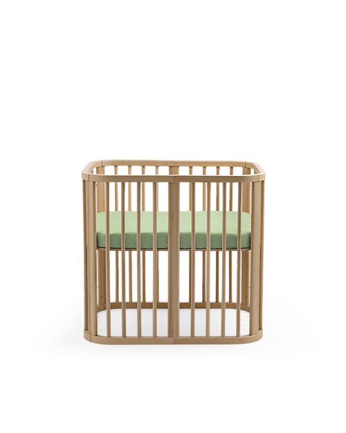 Stokke Lenzuolo con Angoli per Culla Nighti Mini - Sage Green - Cotone Biologico (OCS) Lenzuola e Federe
