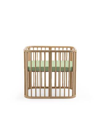 Stokke Lenzuolo con Angoli per Culla Nighti Mini - Sage Green - Cotone Biologico (OCS) Lenzuola e Federe