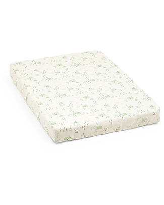 Stokke Lenzuolo con Angoli per Culla Nighti Mini - Sage Green Map - Cotone Biologico (OCS) Lenzuola e Federe