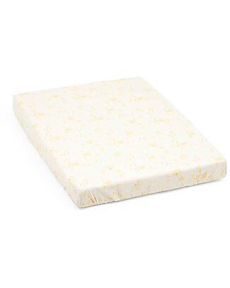 Stokke Lenzuolo con Angoli per Culla Nighti Mini - Sunset Yellow Map - Cotone Biologico (OCS) Lenzuola e Federe