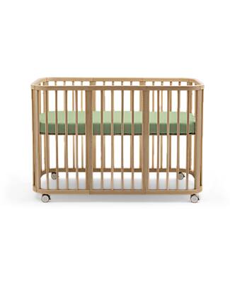 Stokke Lenzuolo con Angoli per Lettino Nighti - Sage Green - Cotone Biologico (OCS) Lenzuola e Federe