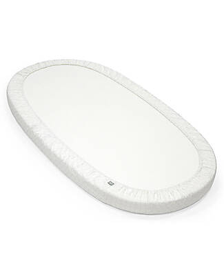 Stokke Lenzuolo con Angoli per Letto Evolutivo Sleepi  V3 - Fans Grey - 100% Cotone Lenzuola e Federe
