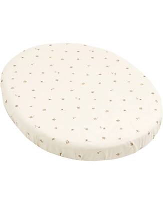 Stokke Lenzuolo con Angoli per Letto Evolutivo Sleepi V3 - Fiori - 100% Cotone Biancheria Culla