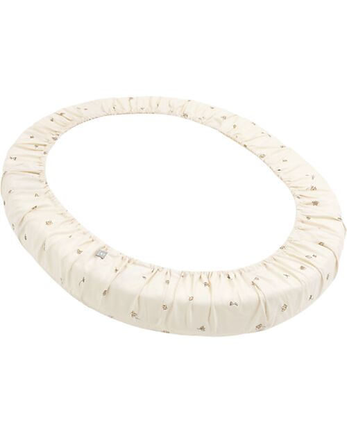 Stokke Lenzuolo con Angoli per Letto Evolutivo Sleepi V3 - Fiori - 100% Cotone Biancheria Culla