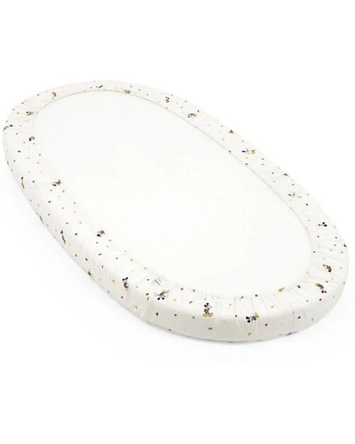 Stokke Lenzuolo con Angoli per Letto Evolutivo Sleepi  V3 - Mickey Celebration - 100% Cotone Lenzuola e Federe