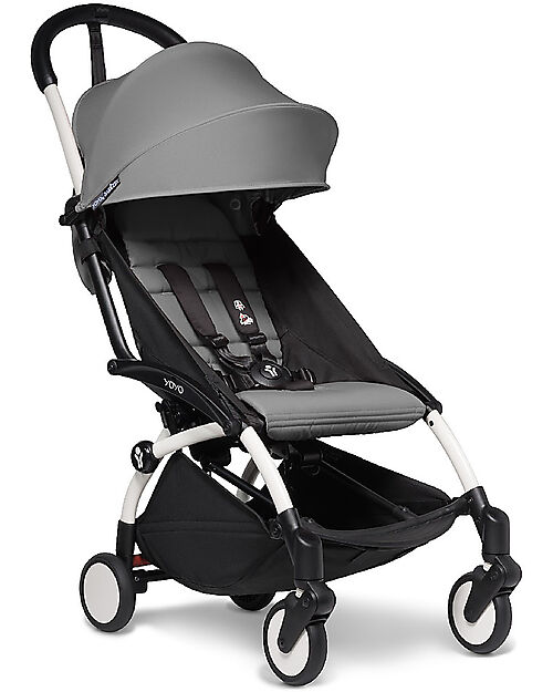 Stokke  Passeggino BABYZEN YOYO 2 - Telaio Bianco + Rivestimento Stone 6+ Passeggini Leggeri