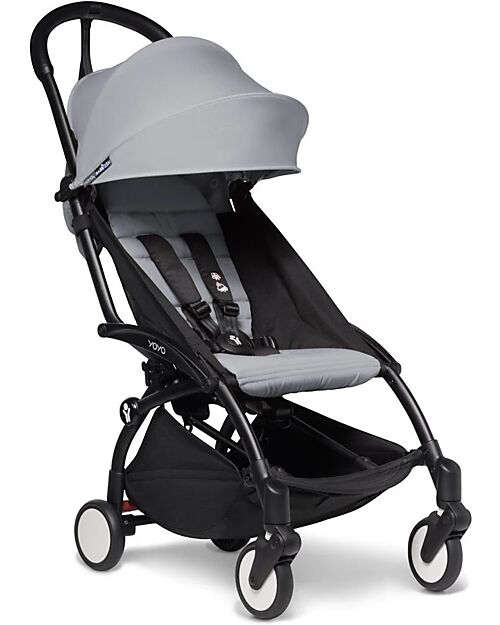 Stokke Passeggino BABYZEN YOYO 2 - Telaio Nero + Rivestimento Stone 6+ Passeggini Leggeri