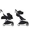 Stokke Passeggino Duo BABYZEN YOYO 2 - Telaio Bianco + Rivestimento Nero 0+ e 6+ Passeggini Trio e Duo