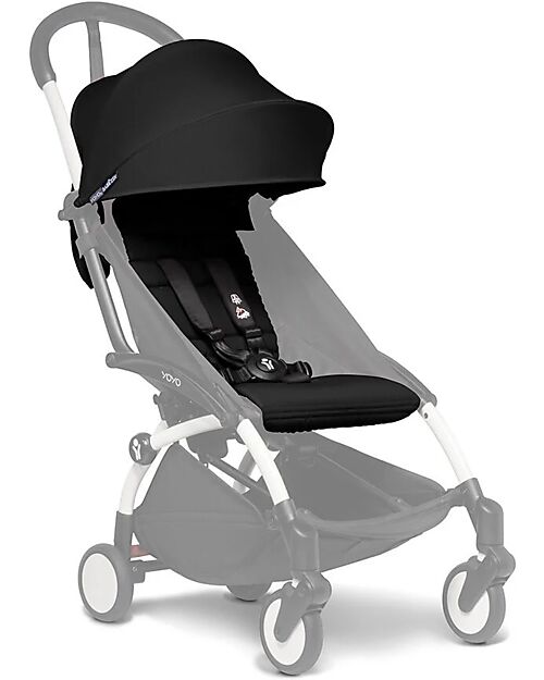 Stokke Passeggino Duo BABYZEN YOYO 2 - Telaio Bianco + Rivestimento Nero 0+ e 6+ Passeggini Trio e Duo