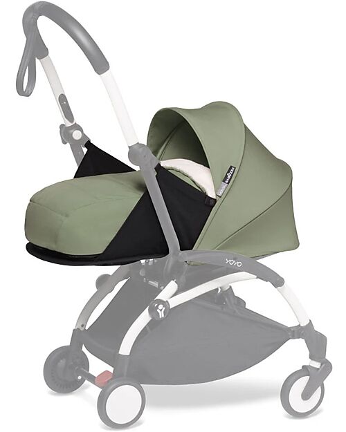 Stokke Passeggino Duo BABYZEN YOYO 2 - Telaio Bianco + Rivestimento Olivec0+ e 6+ Passeggini Trio e Duo