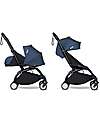 Stokke Passeggino Duo BABYZEN YOYO 2 - Telaio Nero + Rivestimento Blu Air France 0+ e 6+ Passeggini Trio e Duo