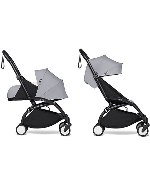 Stokke Passeggino Duo BABYZEN YOYO 2 - Telaio Nero + Rivestimento Stone 0+ e 6+ Passeggini Trio e Duo