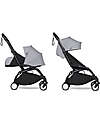 Stokke Passeggino Duo BABYZEN YOYO 2 - Telaio Nero + Rivestimento Stone 0+ e 6+ Passeggini Trio e Duo