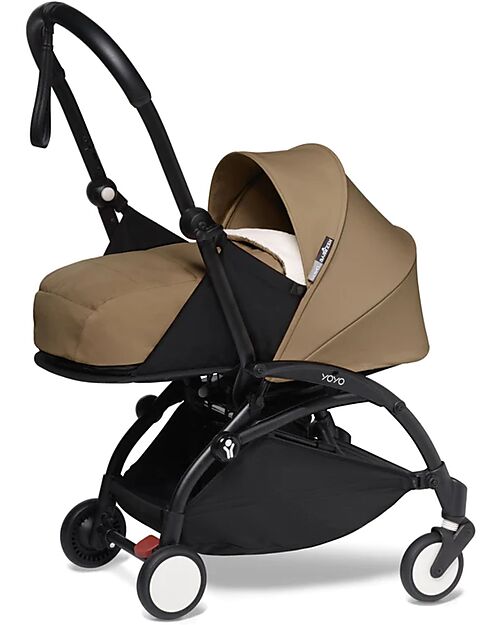 Stokke  Passeggino Duo BABYZEN YOYO 2 - Telaio Nero + Rivestimento Toffee0+ e 6+ Passeggini Trio e Duo