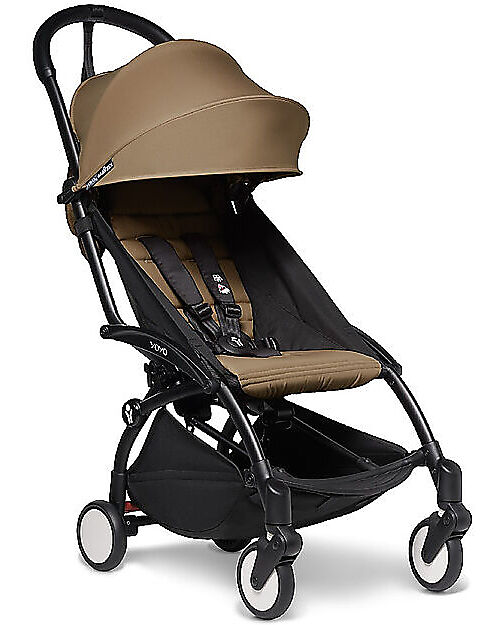 Stokke  Passeggino Duo BABYZEN YOYO 2 - Telaio Nero + Rivestimento Toffee0+ e 6+ Passeggini Trio e Duo