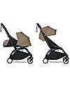 Stokke  Passeggino Duo BABYZEN YOYO 2 - Telaio Nero + Rivestimento Toffee0+ e 6+ Passeggini Trio e Duo