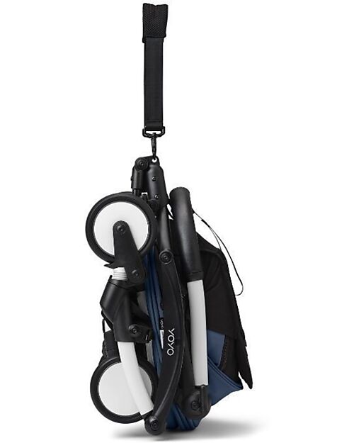Stokke Passeggino Duo YOYO3 Air France Blue - Telaio Bianco - Seduta 6+ e Kit Neonati 0+ Passeggini Trio e Duo