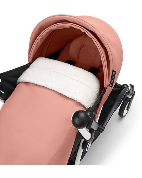 Stokke Passeggino Duo YOYO3 Ginger - Telaio Bianco - Seduta 6+ e Kit Neonati 0+ Passeggini Trio e Duo