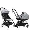 Stokke Passeggino Duo YOYO3 Grigio - Telaio Nero + Navicella 0+ e Seduta 6+ Passeggini Trio e Duo