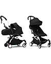 Stokke Passeggino Duo YOYO3 Nero - Telaio Bianco - Seduta e Kit Neonato 0+ Passeggini Leggeri