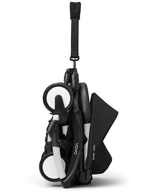 Stokke Passeggino Duo YOYO3 Nero - Telaio Bianco - Seduta e Kit Neonato 0+ Passeggini Leggeri